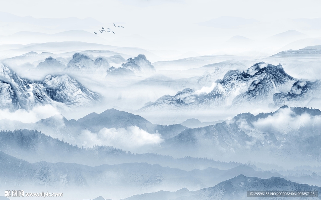 最新款中式山水 TIf分层