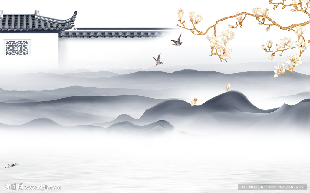 徽派 高档新款山水 Tif分层