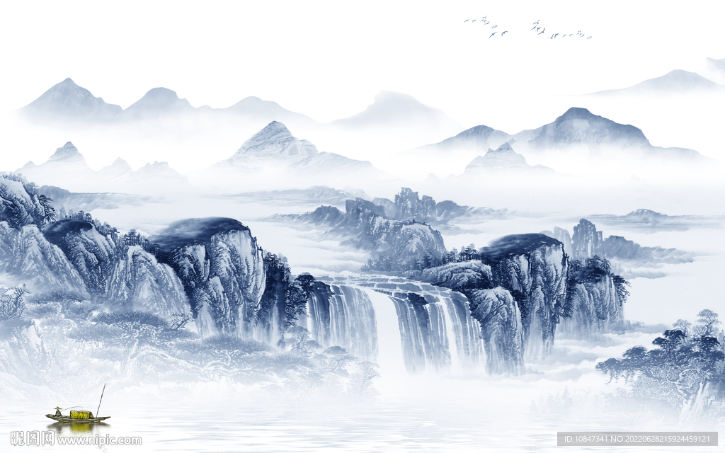 中式 简约意境山水 TIf分层