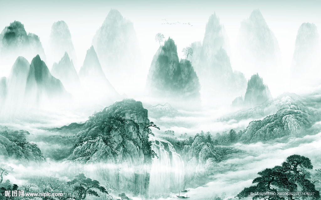 人气客厅新款山水 TIf分层