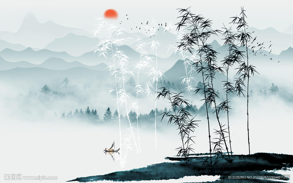 大气 客厅新款山水 TIf分层