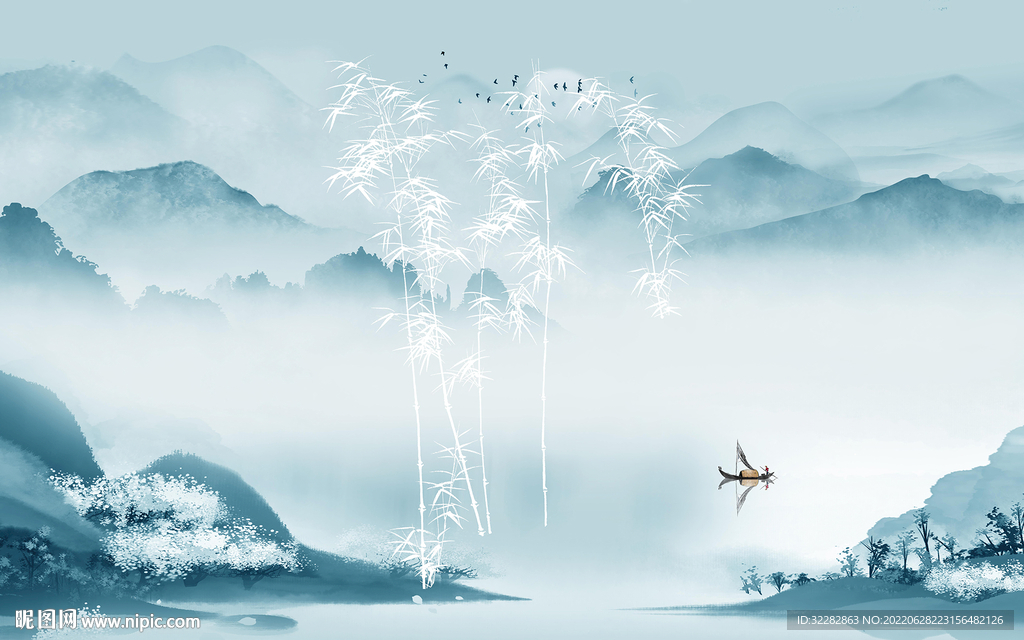 现代 客厅新款山水 TIf分层