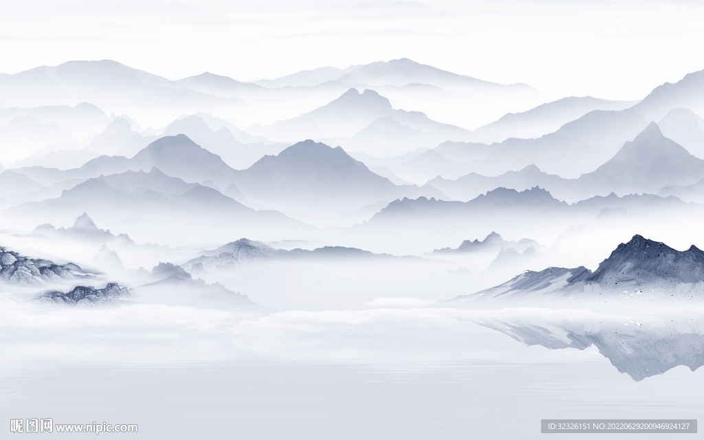 高清电视背景山水 tif分层