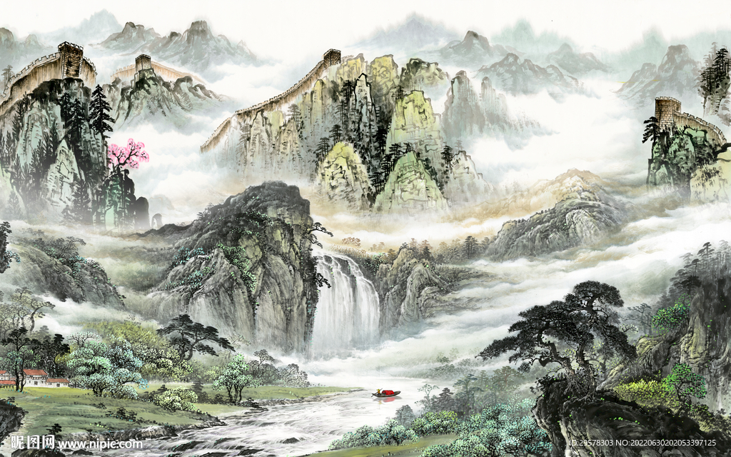 最新客厅大气山水 TIf分层