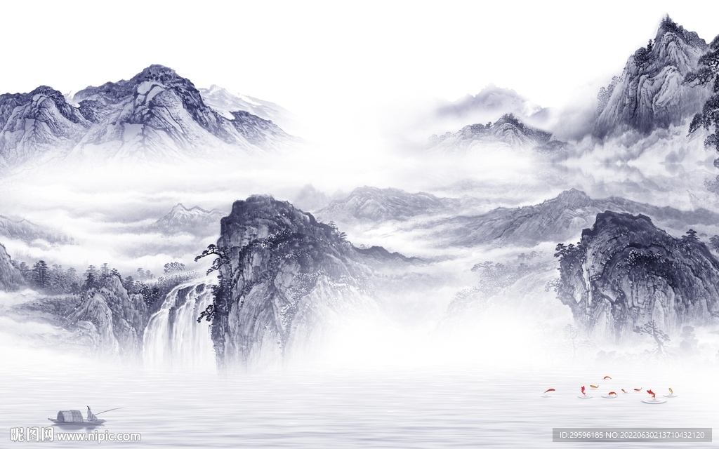 简约最新意境山水 TIf分层