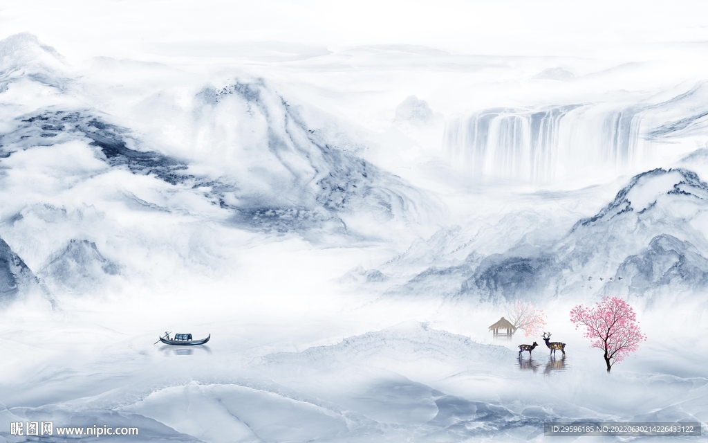 高档 最新意境山水 TIf分层