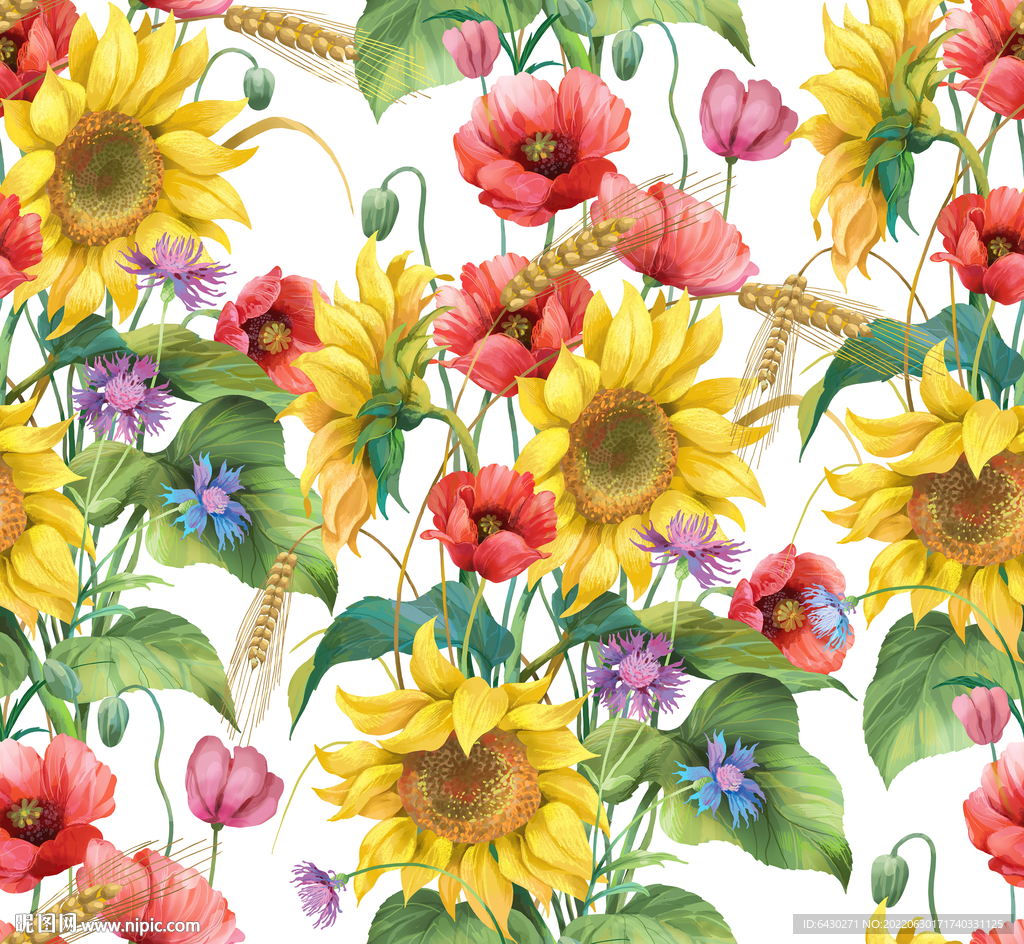 向日葵花型图案