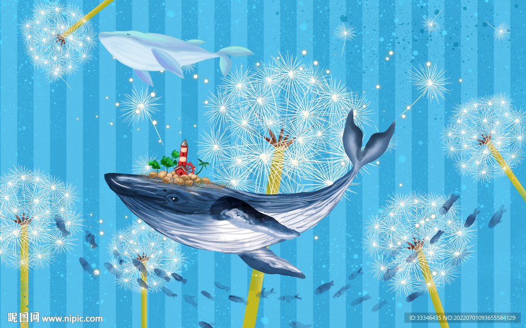 卡通儿童房背景墙