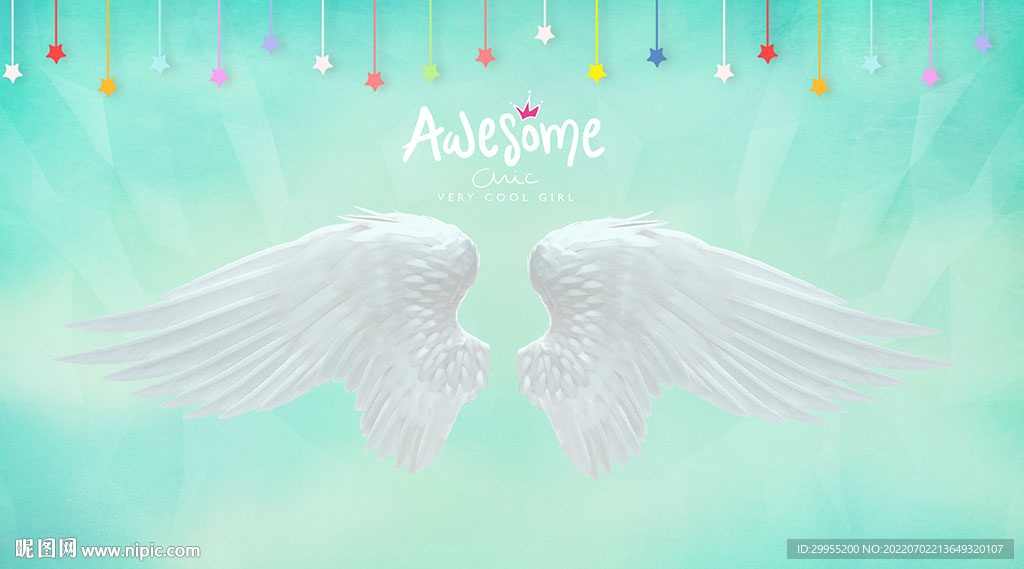 网红翅膀背景墙