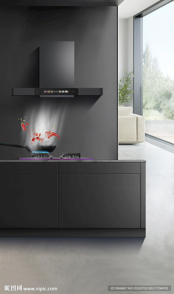 烟机厨房阳台场景海报PSD分层