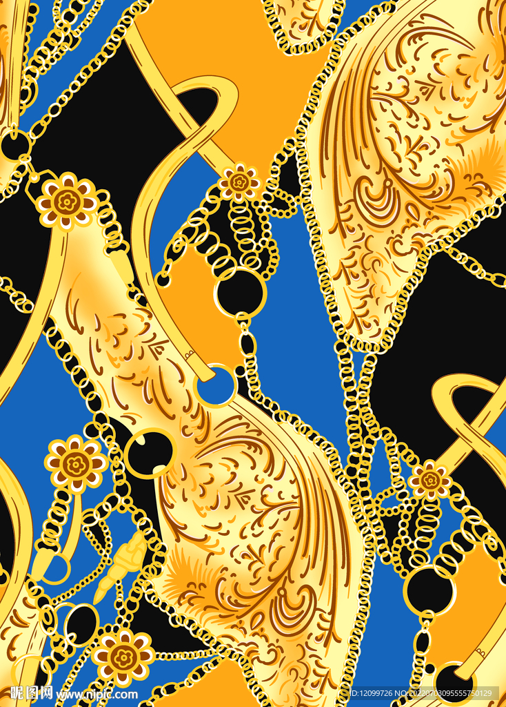 大牌链条数码印花