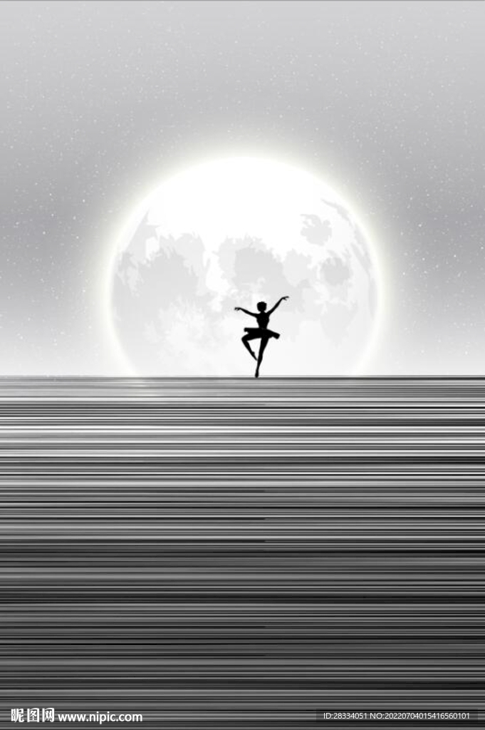 现代风抽象美女舞蹈玄关装饰画