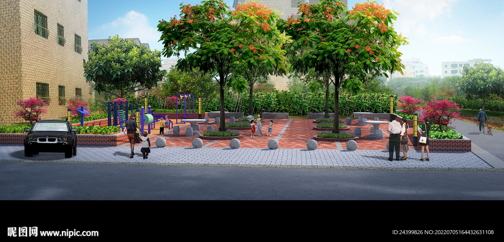 乡村振兴美丽乡村改造绿化效果图