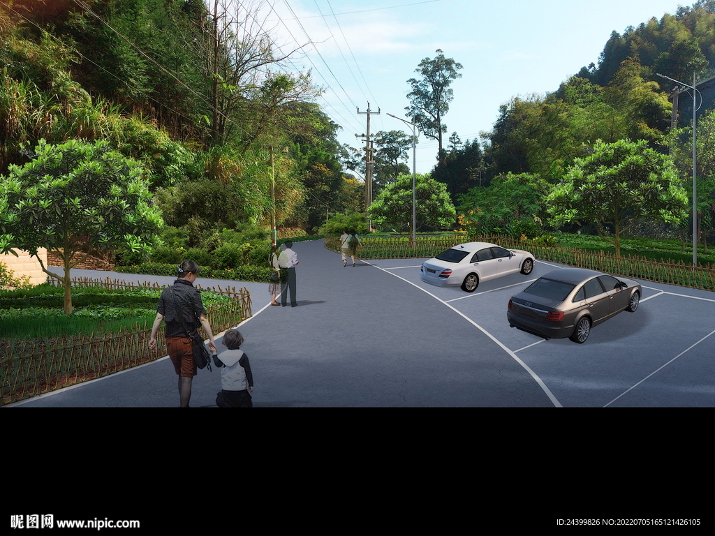 乡村振兴美丽乡村改造绿化效果图