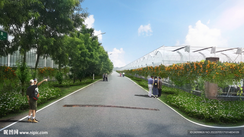 乡村振兴美丽乡村改造绿化效果图