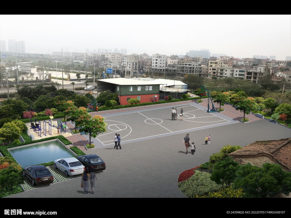 乡村振兴美丽乡村改造绿化效果图