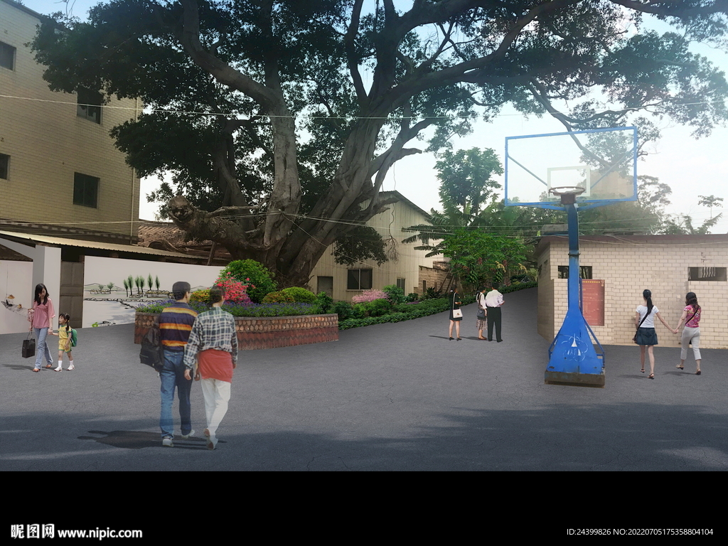 乡村振兴美丽乡村改造绿化效果图