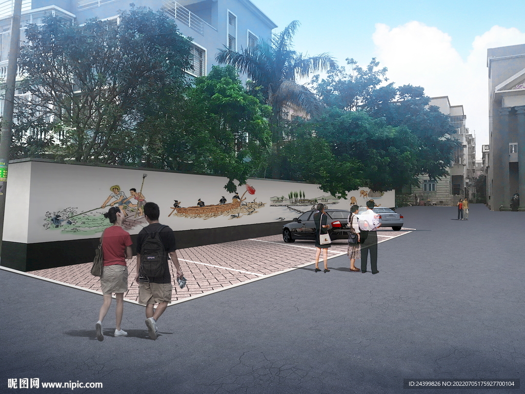 乡村振兴美丽乡村改造绿化效果图