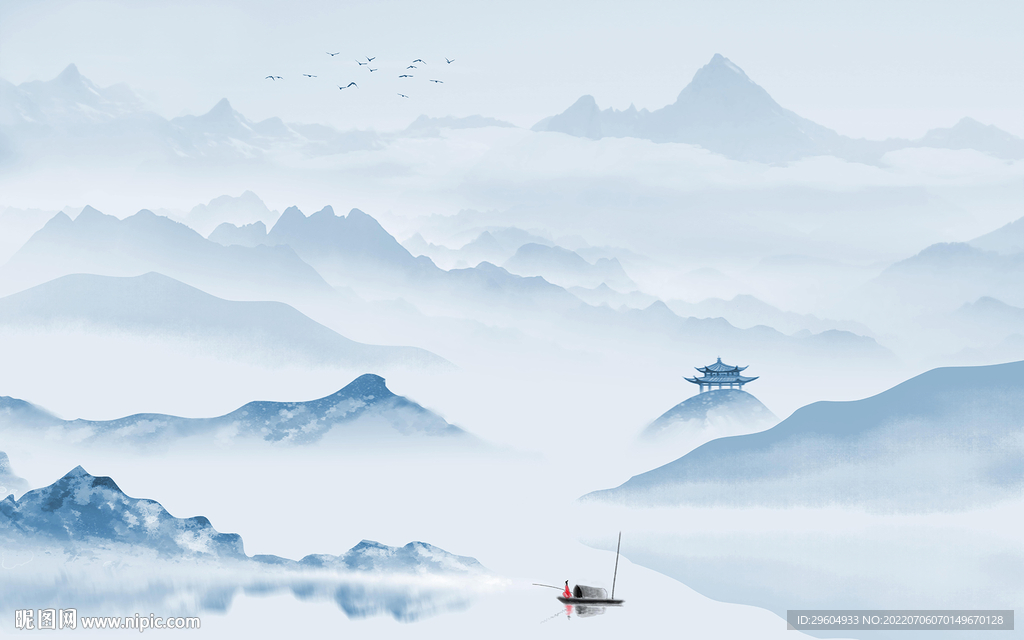 高清 高端背景山水 TIf分层