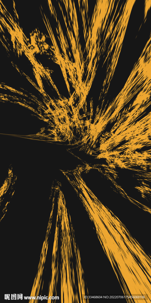 金色水墨中国古风艺术装饰画