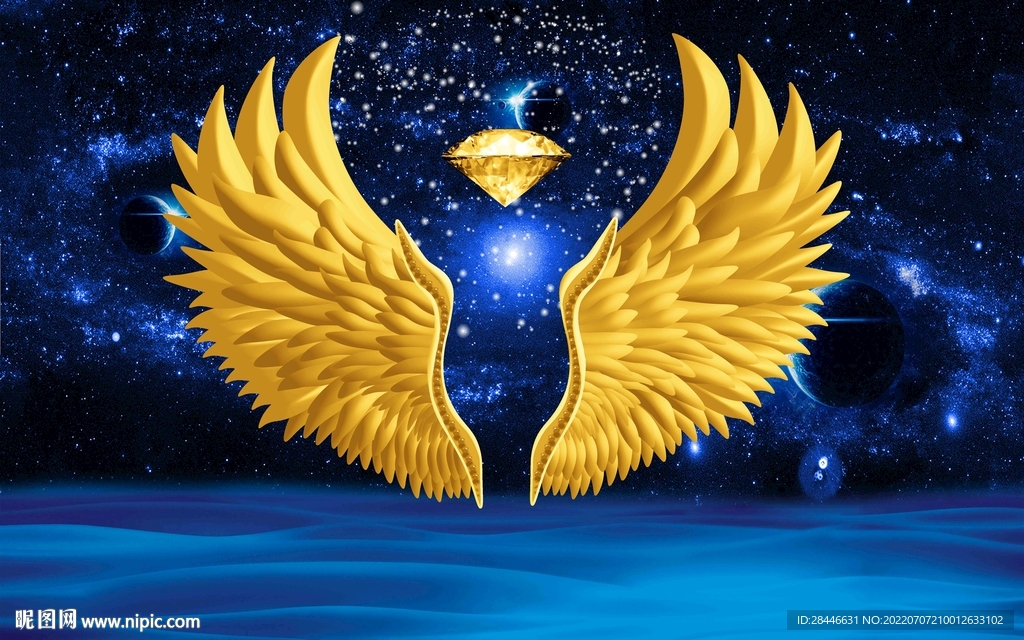 翅膀拍照打卡直播背景墙 