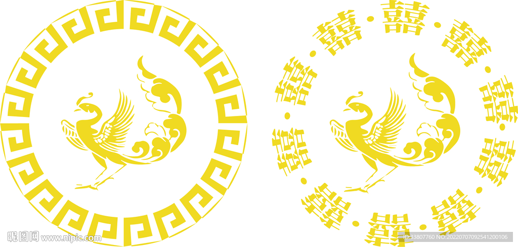 凤凰  国潮元素  中式背景 