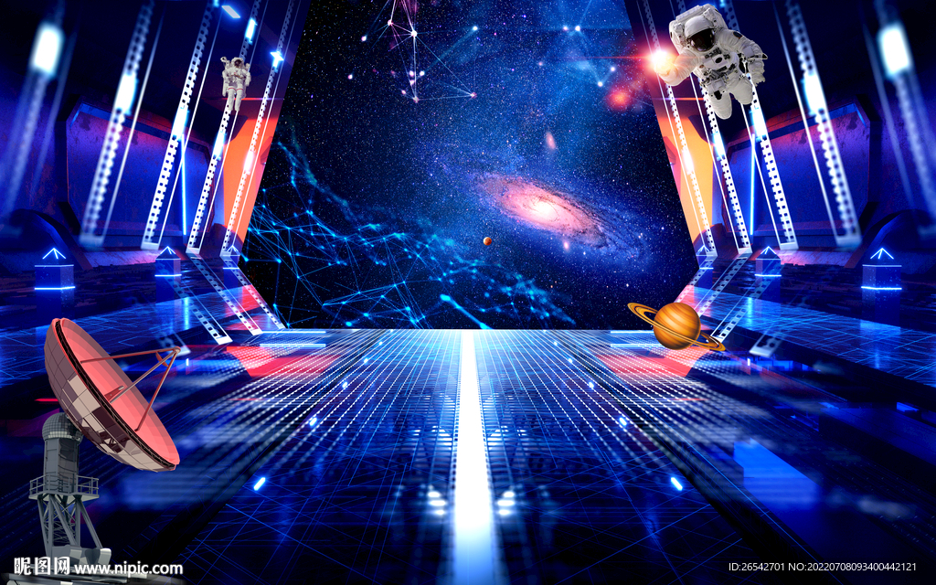 宇宙星空星球背景墙