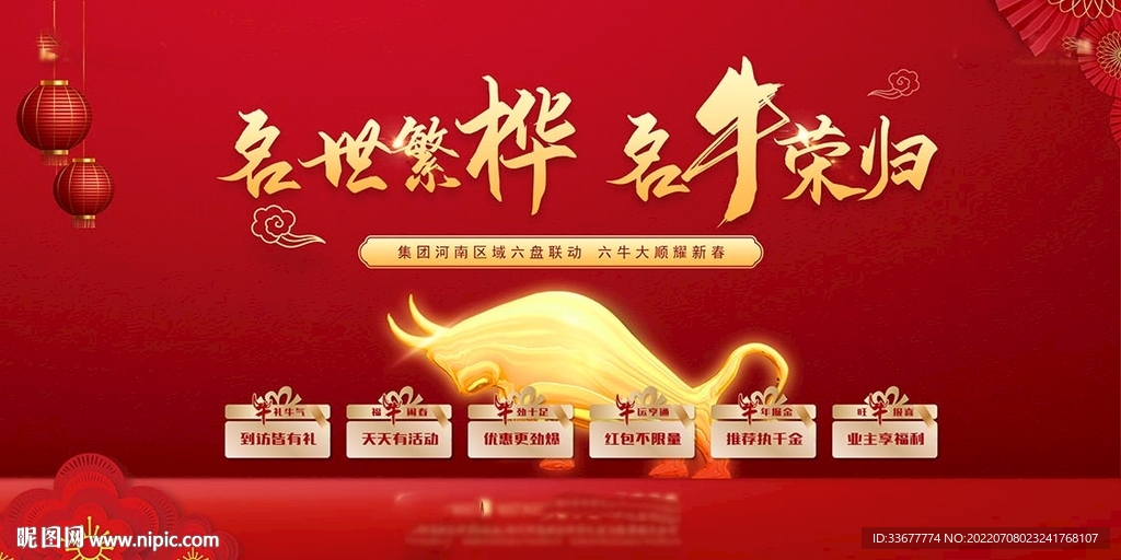 地产六重礼活动展板