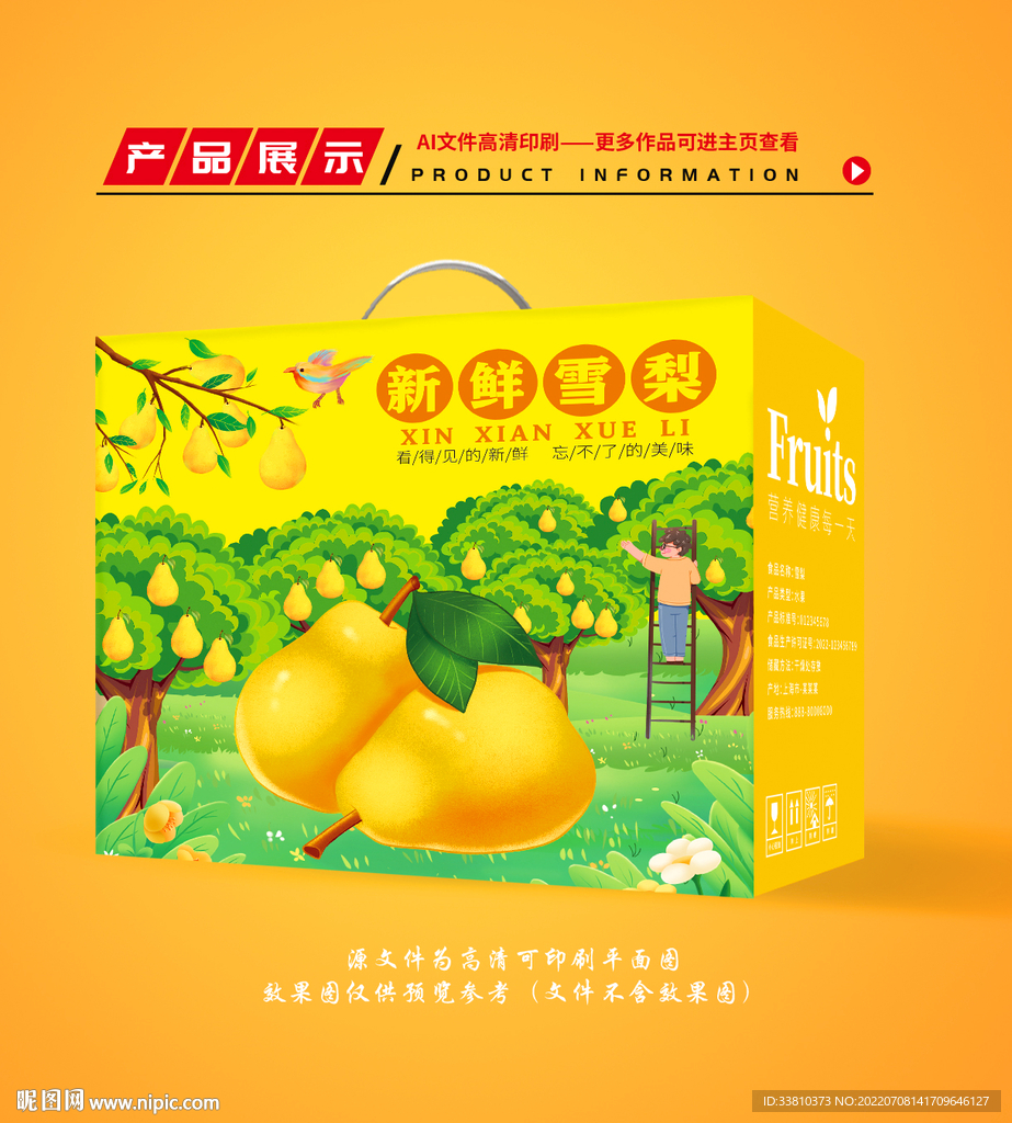 梨子包装 雪梨礼盒