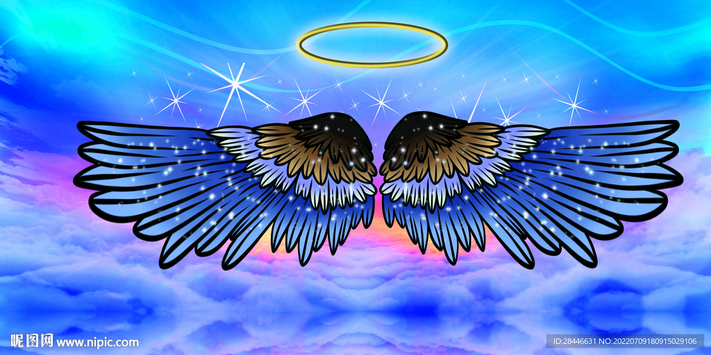 翅膀拍照打卡直播背景墙