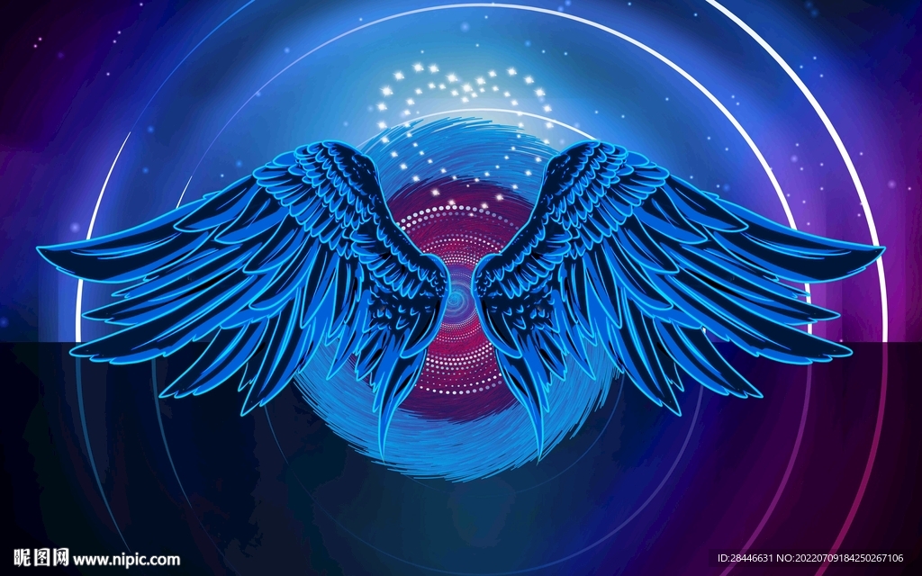 翅膀拍照打卡直播背景墙