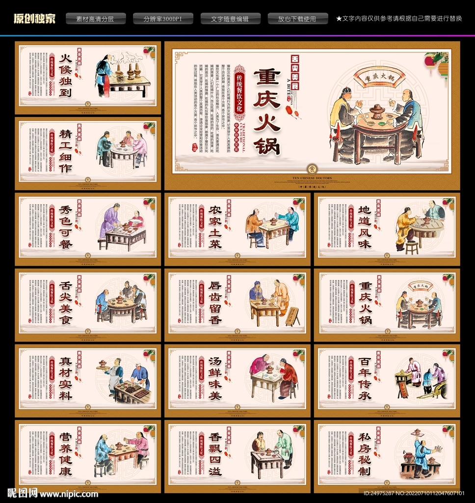 重庆火锅文化展板