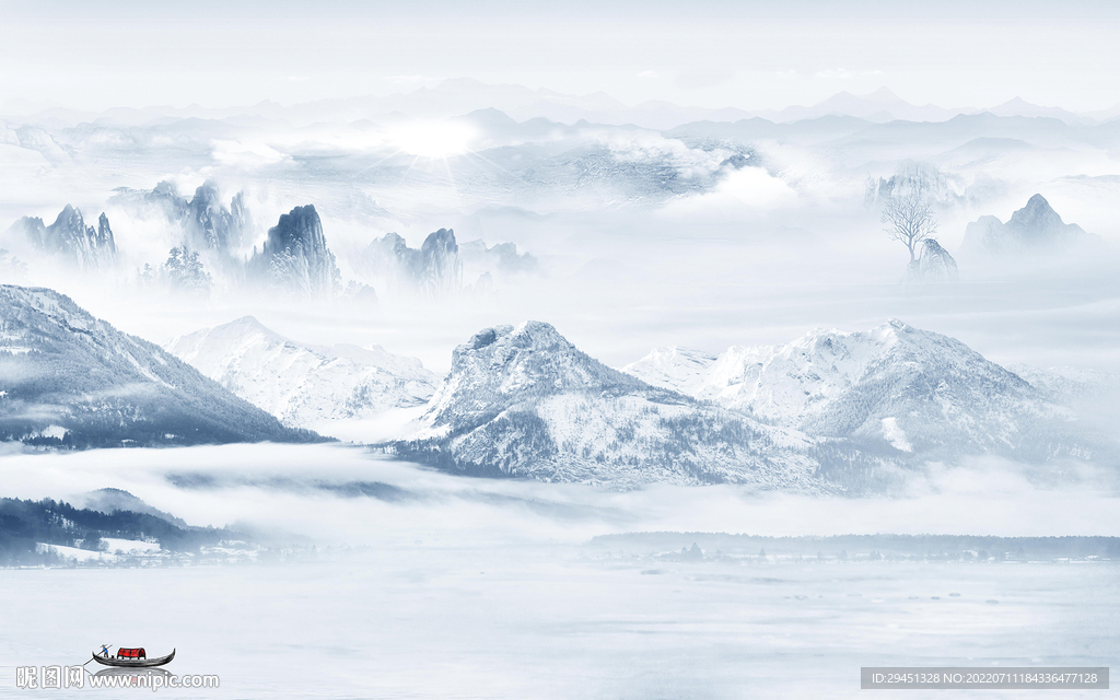 意境高端新款山水 Tif分层