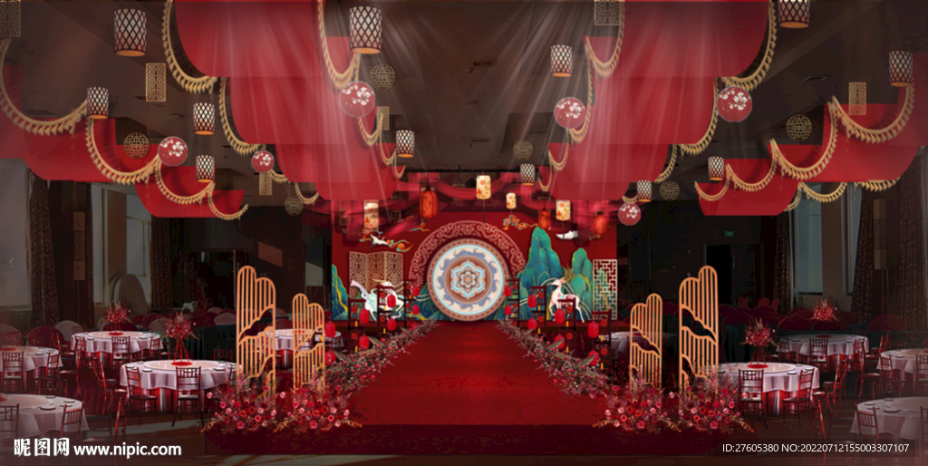 中式婚礼效果图