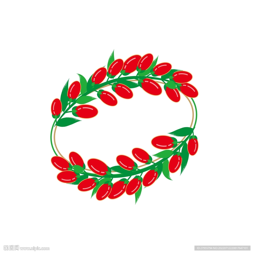 枸杞手绘设计背景