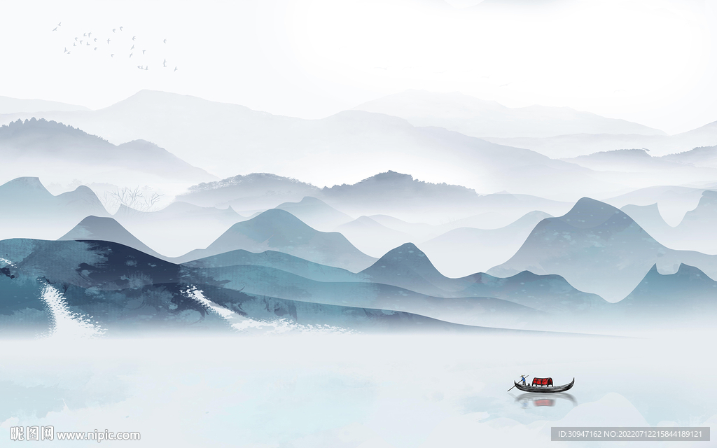 高档最新背景山水 TIf分层