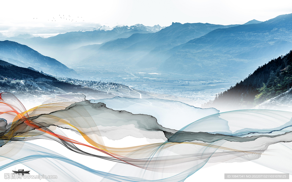 高清大气现代山水 TIf分层