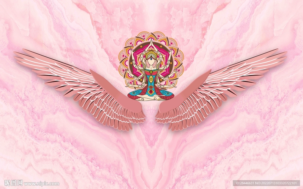 翅膀大理石背景墙