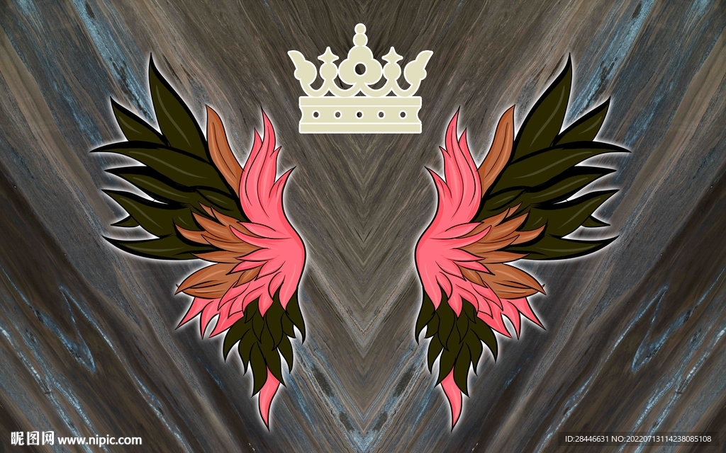 翅膀大理石背景墙