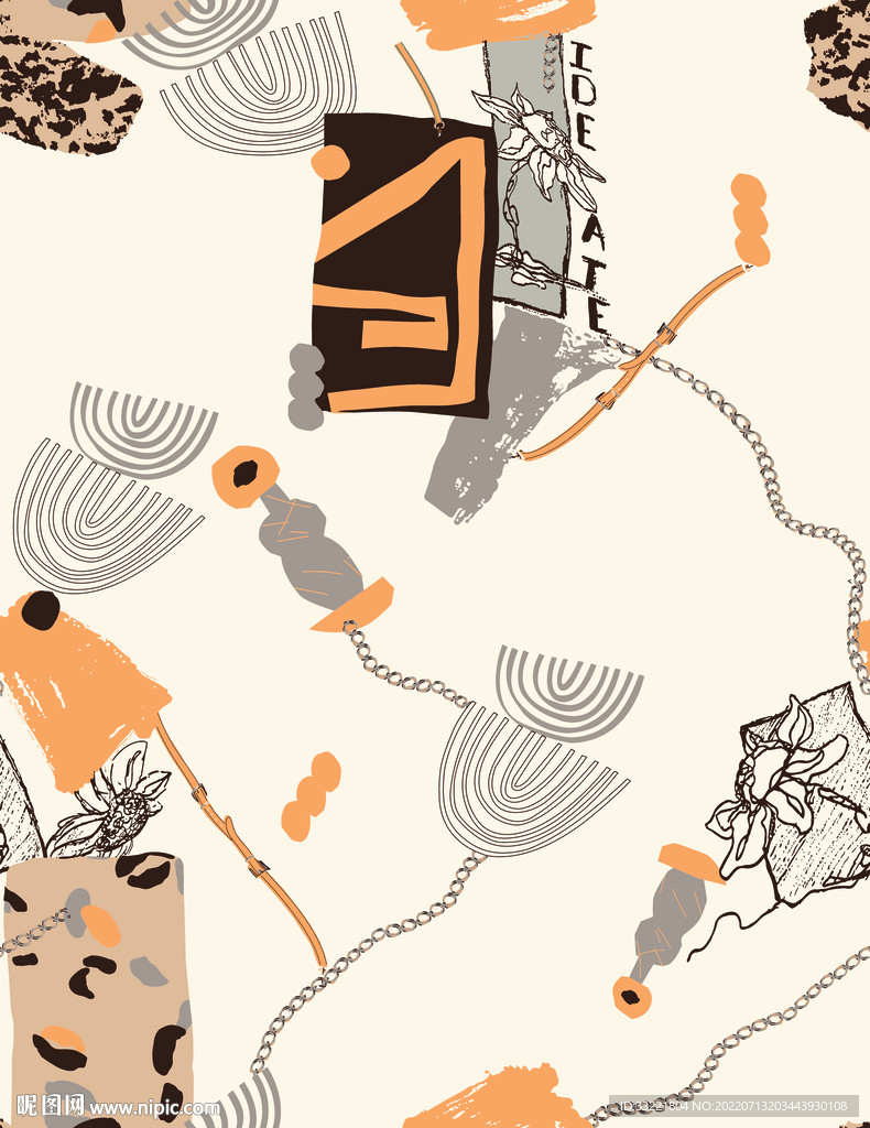 方巾  链条花 大牌