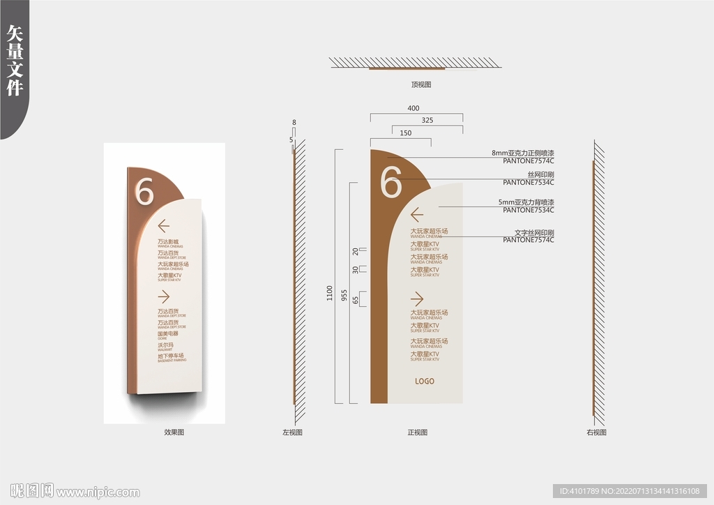 商场楼层索引牌