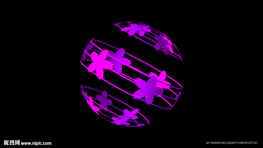 镂空花纹条纹球形免扣素材