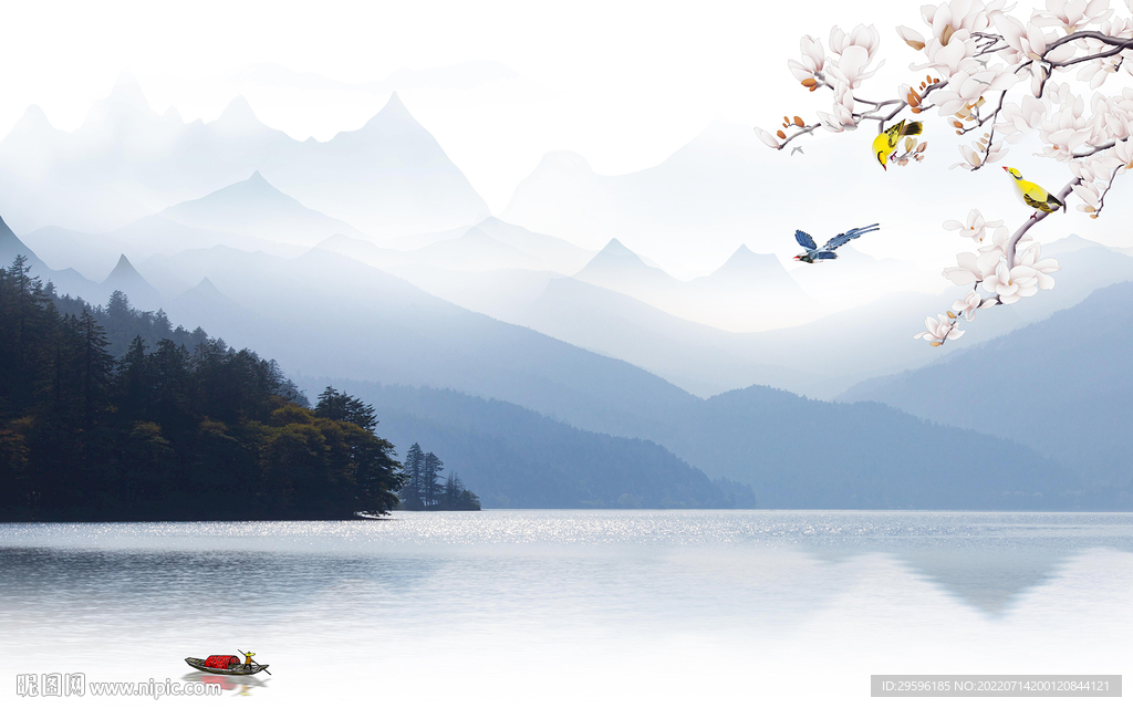 花鸟现代新山水画 TIf分层