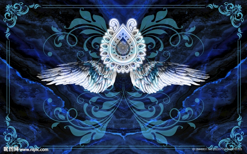 翅膀打卡直播背景墙