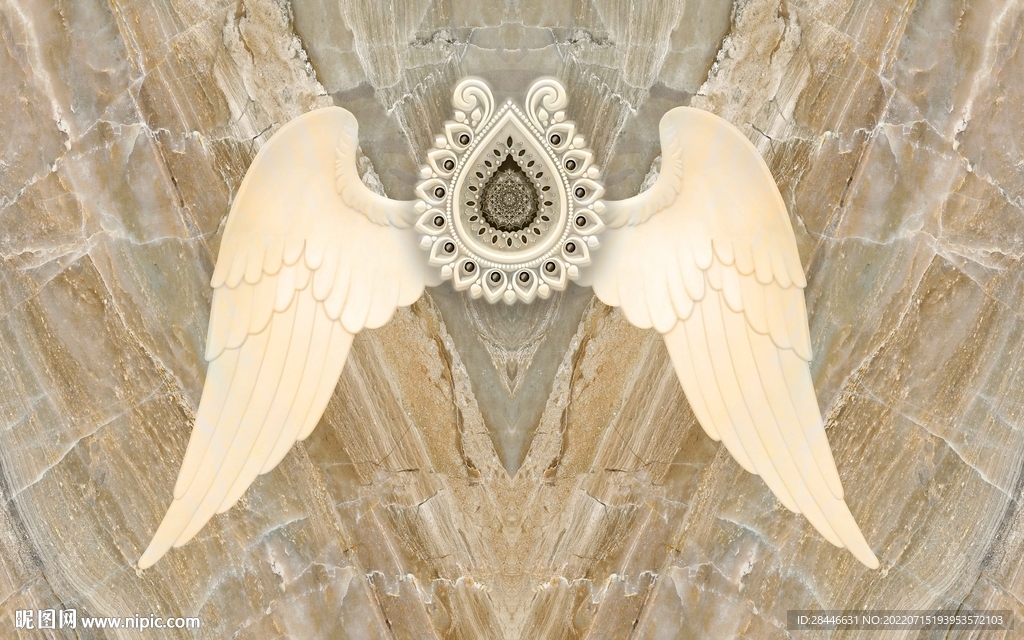 翅膀打卡直播背景墙 