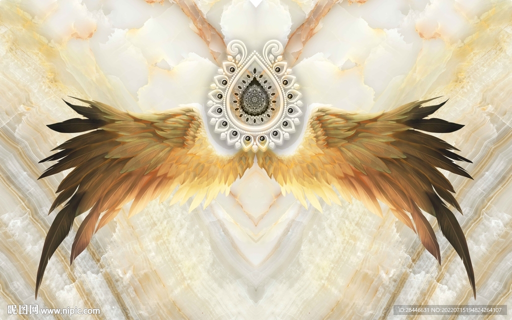 翅膀打卡直播背景墙