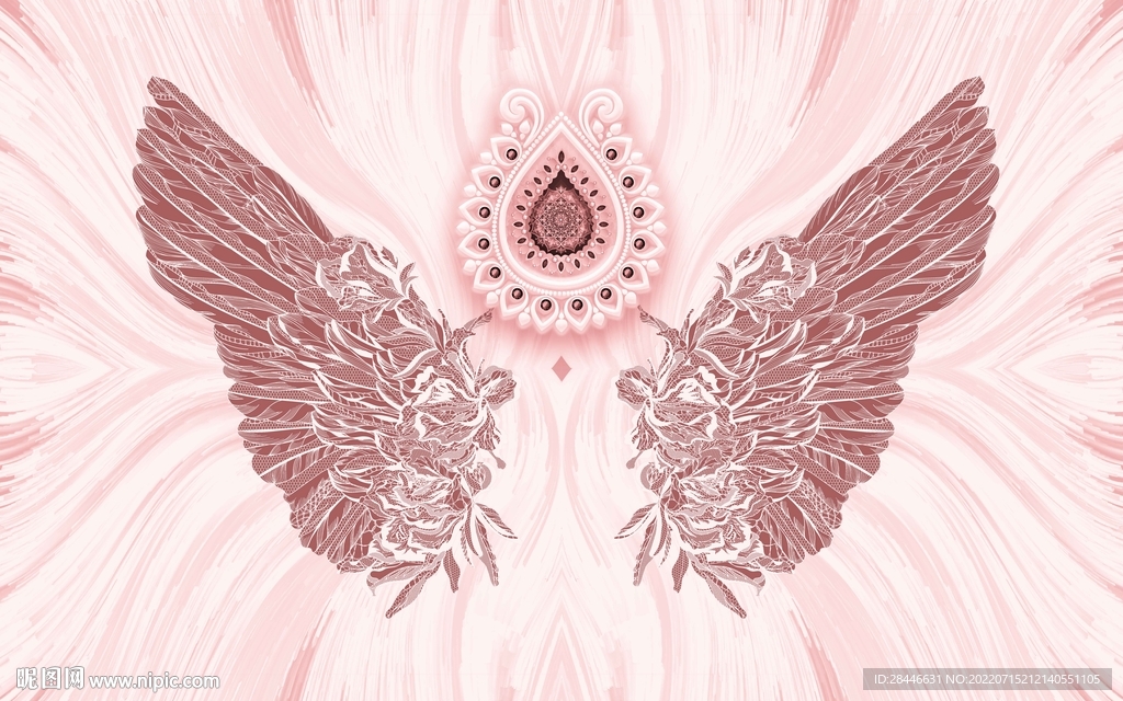 网红翅膀打卡直播背景墙 