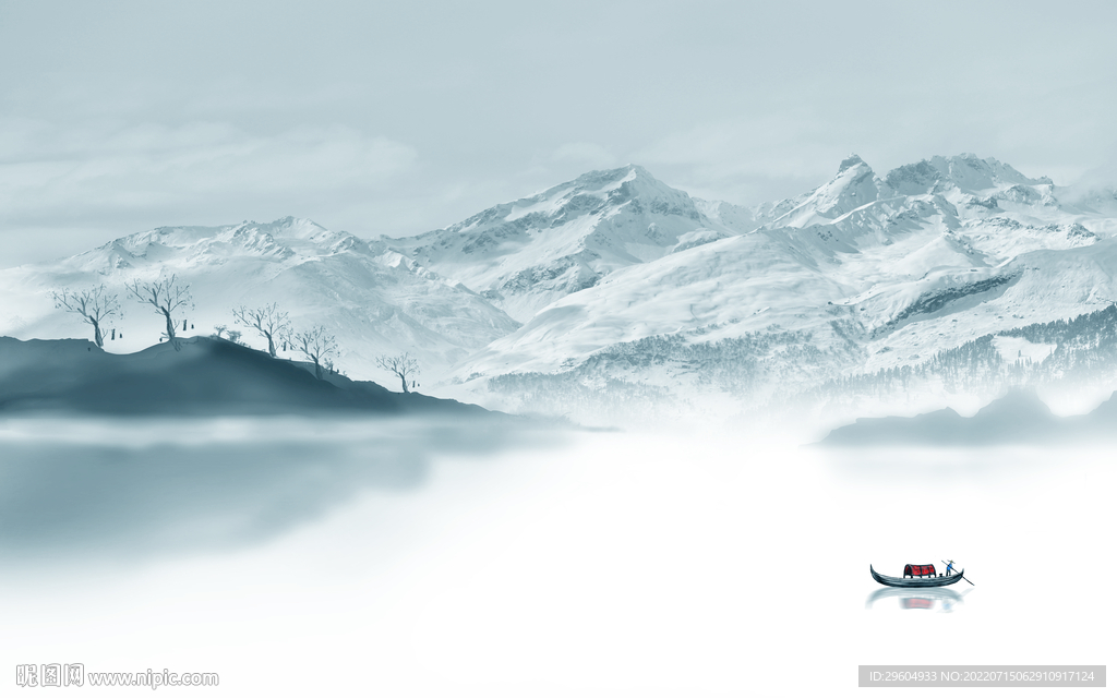 最新山水背景画 TIf分层