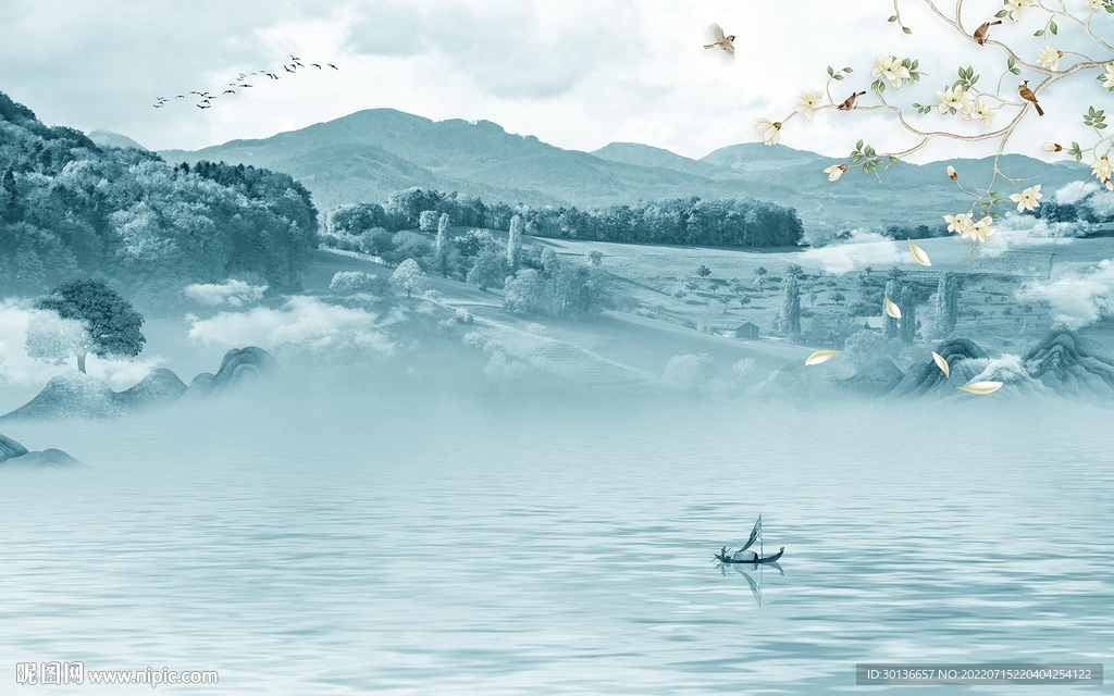 简约新款大气山水 TiF分层