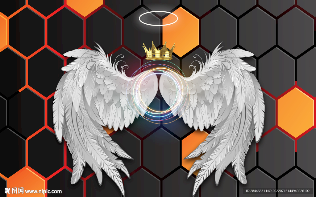 网红翅膀打卡直播背景墙 